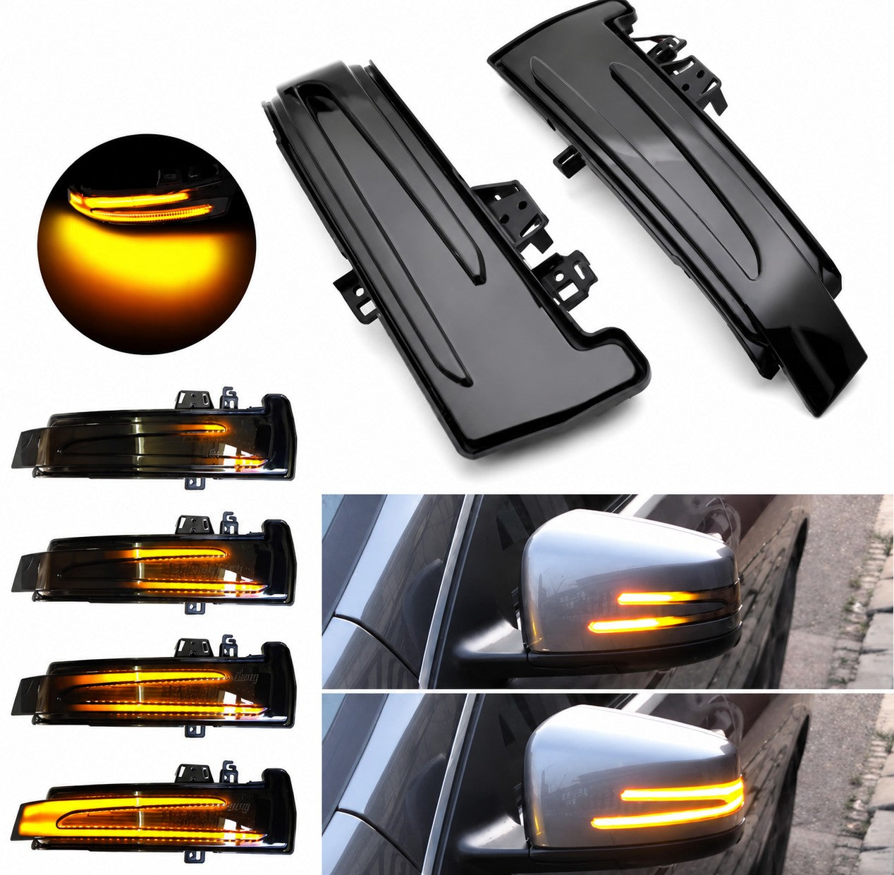 Dynamische LED Spiegelblinker für Mercedes-Benz W176 W246 W204 W212 C117 X156