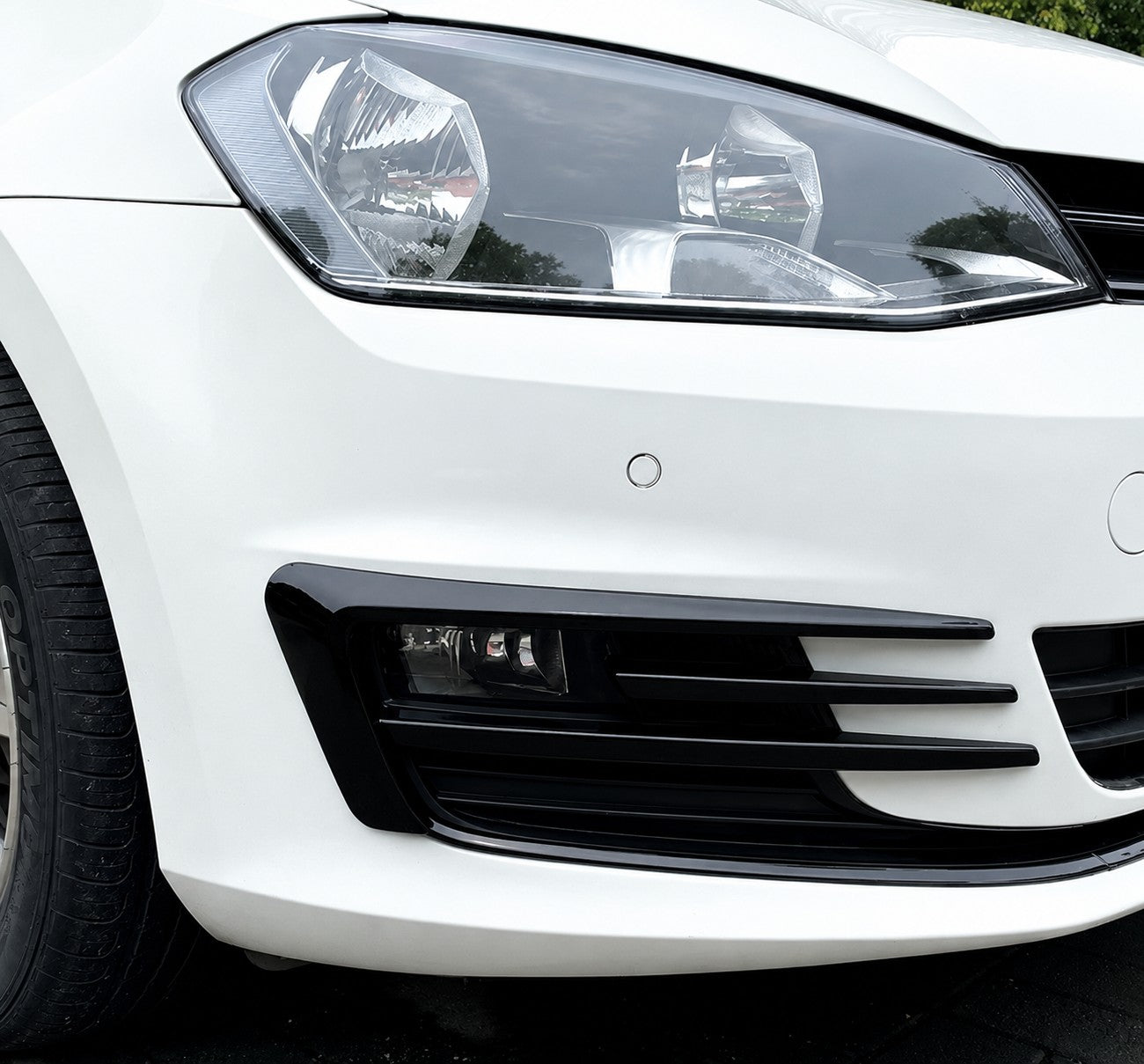Nebelscheinwerfergitter für VW Golf 7 GTI Schwarz Hochglanz Frontstoßstange Links + Rechts