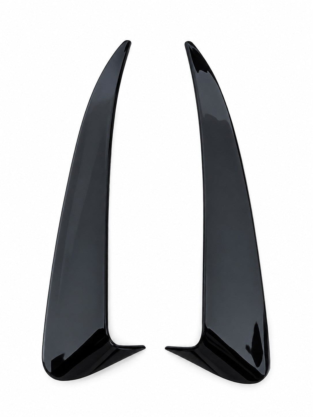 Heckstoßstange Flossen für Mercedes Benz Spoiler Aero Flaps W205 C43 C63 AMG Schwarz
