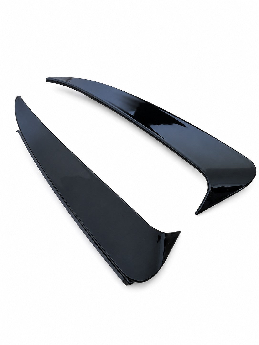 Heckstoßstange Flossen für Mercedes Benz Spoiler Aero Flaps W205 C43 C63 AMG Schwarz