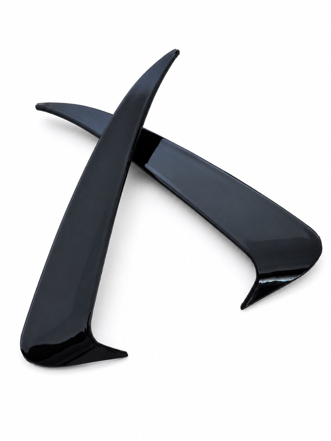 Heckstoßstange Flossen für Mercedes Benz Spoiler Aero Flaps W205 C43 C63 AMG Schwarz