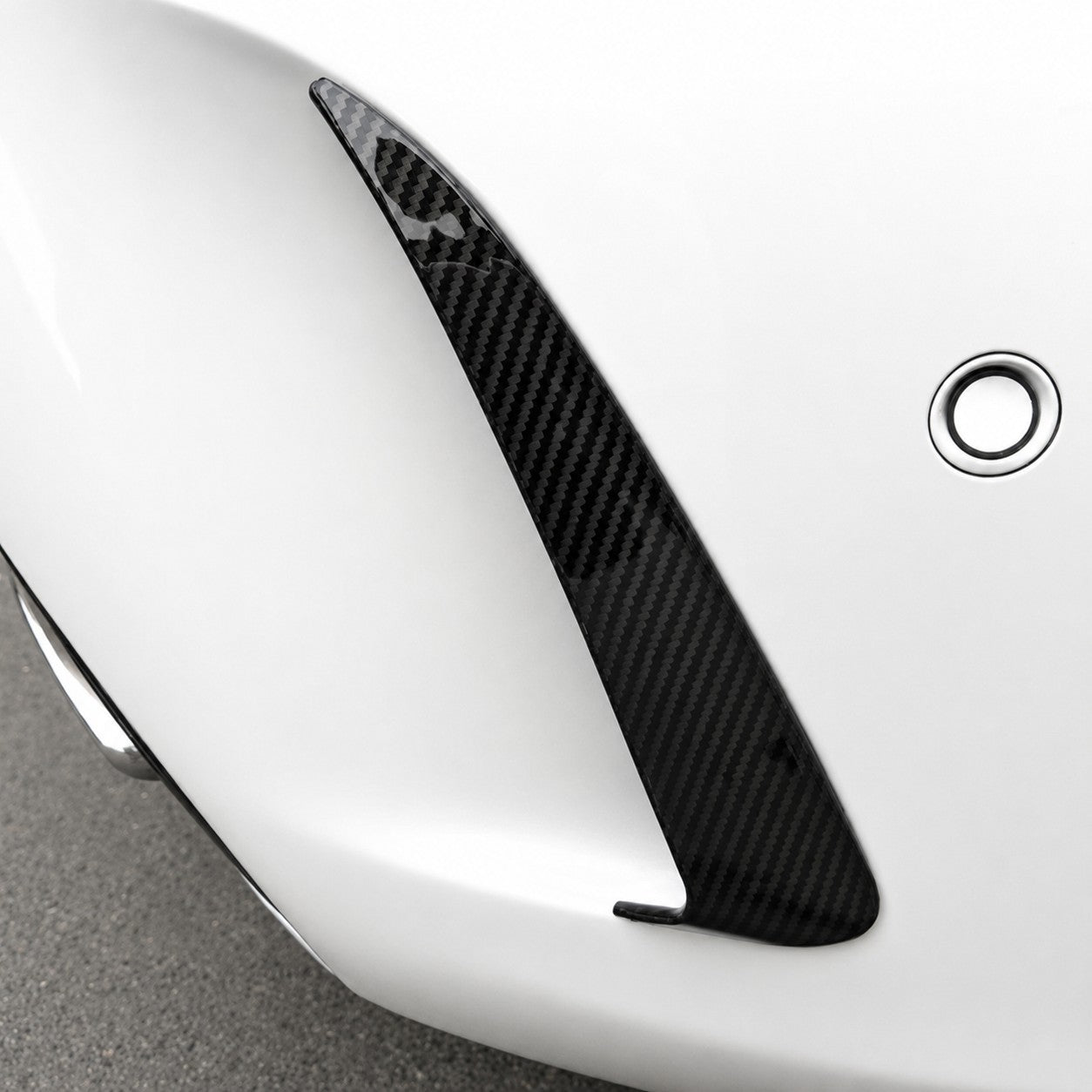 Heckstoßstange Flossen für Mercedes Benz Aero Flaps W205 C43 C63 AMG Carbon Look