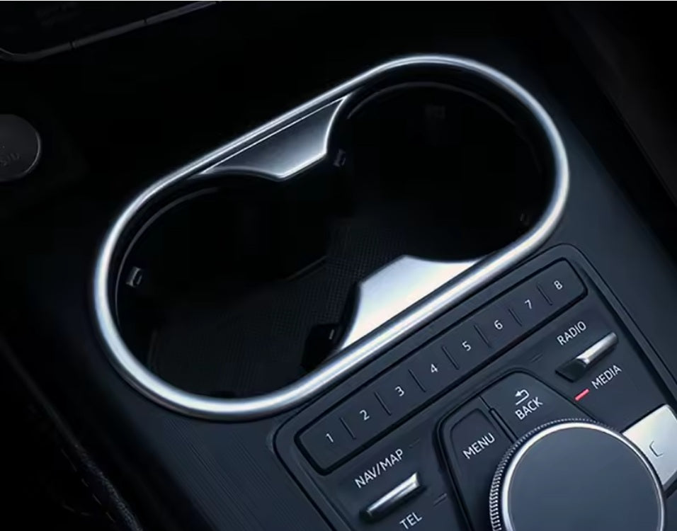 Getränkehalter Rahmen für Audi A4 B9 Cupholder Abdeckung Blende Mittelkonsole 2014-2018
