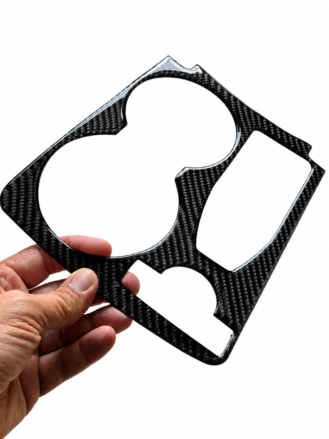 Getränkehalter Abdeckung für Mercedes Mittelkonsole GLK X204 Cupholder Blende Carbon Look