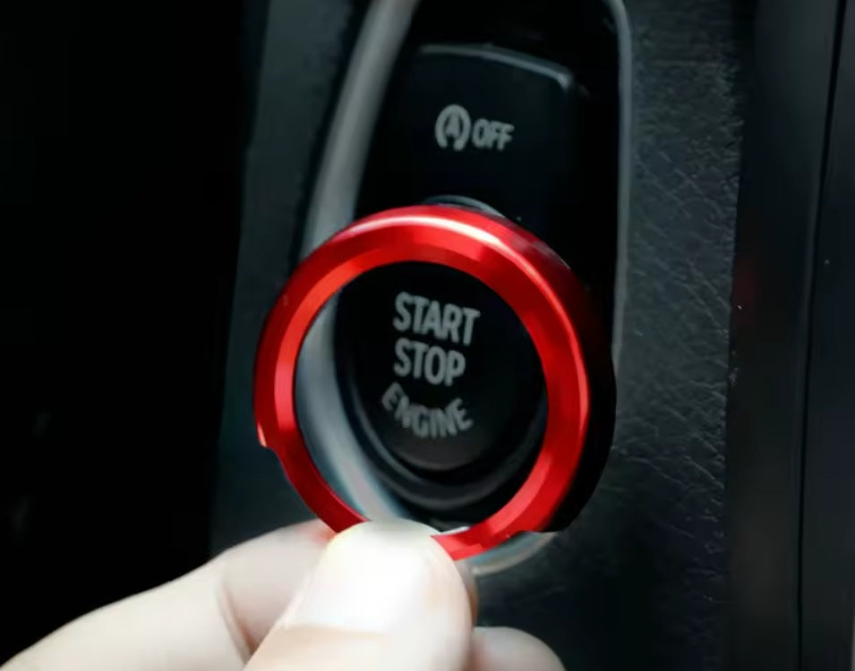 Start Stopp Knopf Abdeckung für BMW Zündung Ring Zierring Zierblende